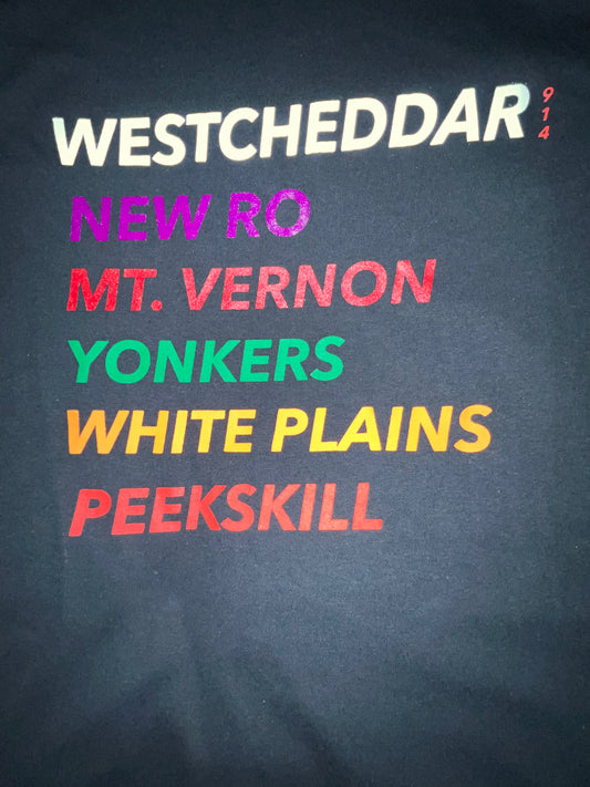 Black Westcheddar Top 5 Cities T-Shirt