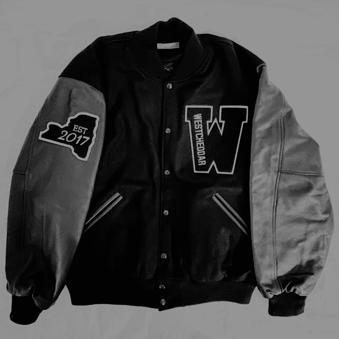 Westcheddar914 varsity jackets in various colors and styles