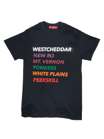 Black Westcheddar Top 5 Cities T-Shirt