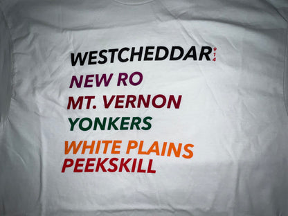 White Westcheddar Top 5 Cities T-Shirt