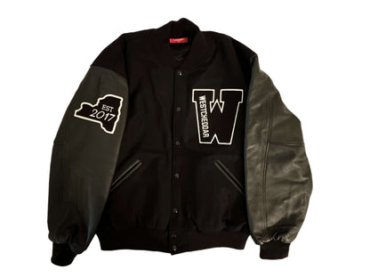 Midnight Black Westcheddar914 Varsity Jacket